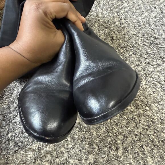 Michael Kors Black Leather Over The Knee Tall Riding Boots Size 7.5 M Stretch - Picture 6 of 7
